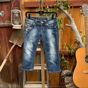 “Miss Me” Rhinestone & Studded Capris.